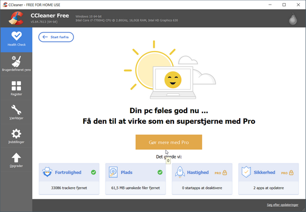 CCleaner så viser den hvad deer ville/er rydet op i... her under er det ikke så meget, det er sikkert meget mere på din PC :-)