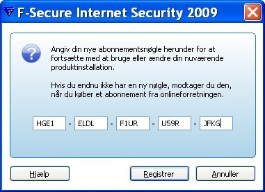 F-Secure licens udløb