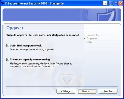 At lade F-Secure lige scanne hele maskinen er en rigtig god ide..