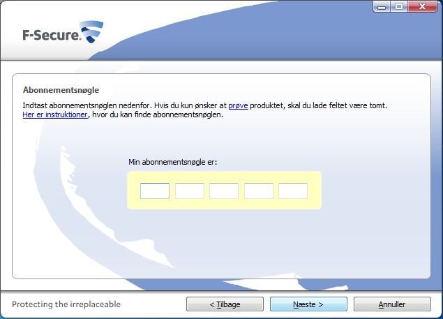 DEMO - tryk Næste