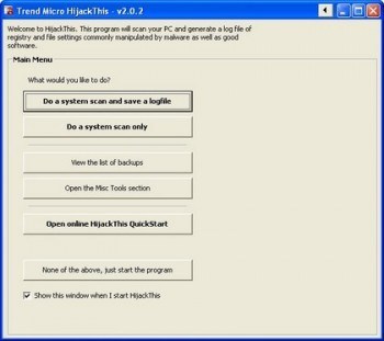 Hijack This program