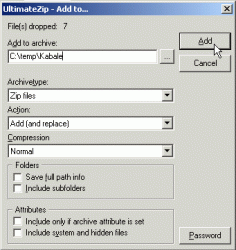 At pakke filer med UltimateZip