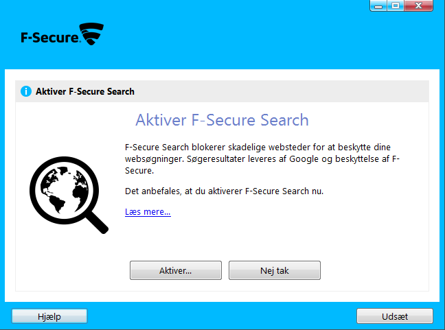 F-Secure Installation i billeder