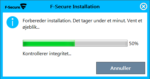 F-Secure Installation i billeder