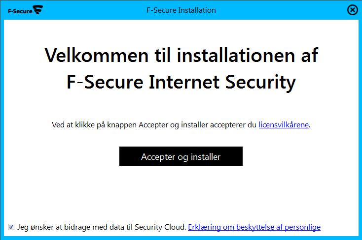 F-Secure installation i billeder