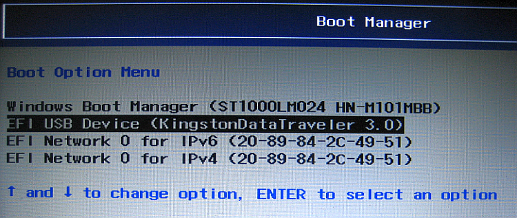 Lenovo Boot Menu USB