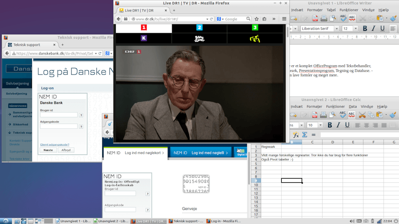billede af lubuntu med nemid dr libre office pakken