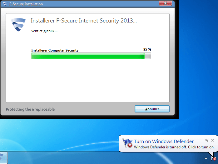 F-Secure installation i billeder
