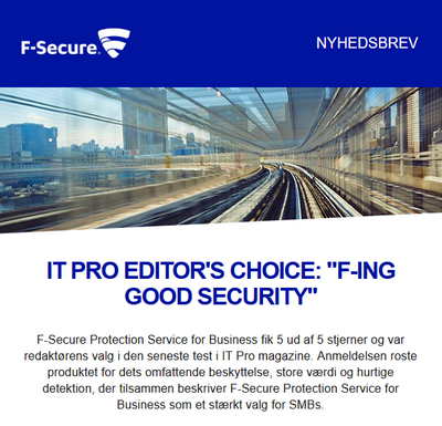 f secure protection service for business fik 5 ud af 5 stjerner