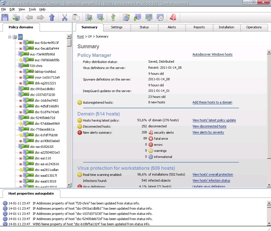 F-secure Policy Manager Summary