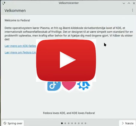 fedora kinite velkommen billede