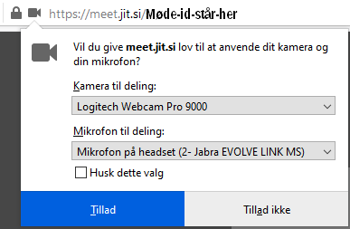 jitsi kamera tillad