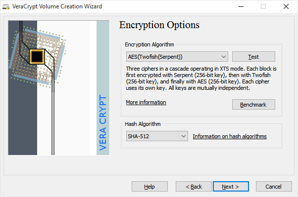 TrueCrypt kryptering algoritmer