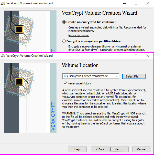 kryptering opret bind