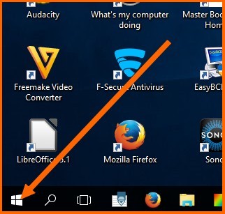 Windows start knap Windows Start knap